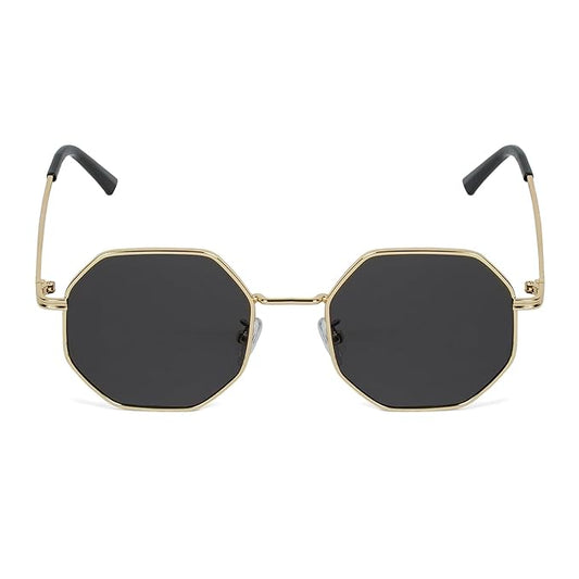 Suga Octagon Round Black Sunglass