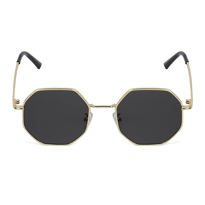 Suga Octagon Round Black Sunglass